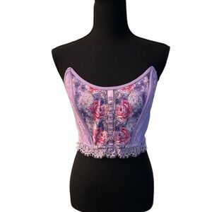 NWT Victoria's Secret Dream Angels Floral Embroidery Strapless Corset Top